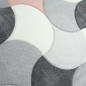 Mobile Preview: Designer Teppich Wohnzimmerteppich Kurzflor Tropfen rosa grau
