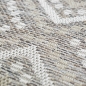 Preview: Indoor & Outdoor Teppich Sisal Optik Balkon Küche Terrasse Wohnzimmer Rautenmuster - beige