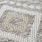 Preview: Indoor & Outdoor Teppich Sisal Optik Balkon Küche Terrasse Wohnzimmer Rautenmuster - beige