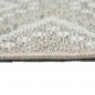 Preview: Indoor & Outdoor Teppich Sisal Optik Balkon Küche Terrasse Wohnzimmer Rautenmuster - beige