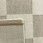 Preview: Wohnzimmerteppich im Karomuster flauschig robust in Creme Beige