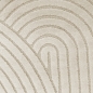 Preview: Moderner Teppich für Wohnzimmer mit Bogenmuster in creme