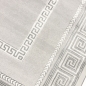 Preview: Teppich modern grau silber Bordüre Muster strapazierfähig elegant