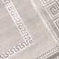 Preview: Teppich modern grau silber Bordüre Muster strapazierfähig elegant