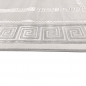 Preview: Teppich modern grau silber Bordüre Muster strapazierfähig elegant
