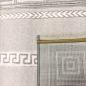 Preview: Teppich modern grau silber Bordüre Muster strapazierfähig elegant