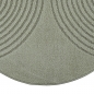 Preview: Designteppich Grün mit 3D-Kreismuster modern und elegant