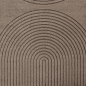 Preview: Designteppich Braun mit 3D-Kreismuster elegant und modern