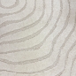 Preview: Wohnzimmer- und Kinderzimmerteppich in Beige mit Kreisförmigem Jahresringe Muster