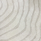 Preview: Wohnzimmer- und Kinderzimmerteppich in Beige mit Kreisförmigem Jahresringe Muster