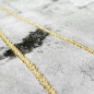 Preview: Teppich Wohnzimmerteppich Marmor Muster mit Glanzfasern grau gold