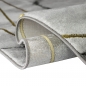 Preview: Teppich Wohnzimmerteppich Marmor Muster mit Glanzfasern grau gold