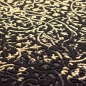 Preview: Teppich Wohnzimmer Designerteppich Ornamente schwarz gold