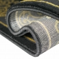 Preview: Teppich Wohnzimmer Kurzflor Teppich Ornamente schwarz gold