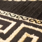 Preview: Teppich Wohnzimmer mit Bordüre Mäander Muster schwarz gold
