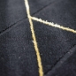 Preview: Teppich Wohnzimmer moderner Teppich geometrisches Muster schwarz gold