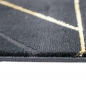 Preview: Teppich Wohnzimmer moderner Teppich geometrisches Muster schwarz gold