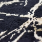 Preview: Teppich modern Wohnzimmerteppich Marmor Optik schwarz gold