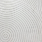 Preview: Moderner Wohnzimmerteppich mit elegantem Kreismuster in creme