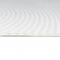 Preview: Moderner Wohnzimmerteppich mit elegantem Kreismuster in creme