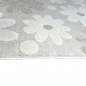 Preview: Süßer Kinderzimmerteppich mit 3D-Effekt im Blumenmuster in creme beige