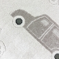 Preview: Kinderteppich mit Höheneffekt und verschiedenen Autos in creme beige
