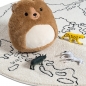 Preview: Kinderteppich Hoch-Tief-Effekt Weltkartenmuster in creme