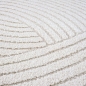 Preview: Moderner Teppich Weich, Pflegeleicht & Stilvoll mit Hoch-Tief-Wellenmuster in creme