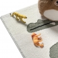 Preview: Design Kinderteppich Krokodil minimalistisch Creme Grün 3D Struktur