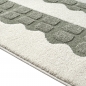 Preview: Design Kinderteppich Krokodil minimalistisch Creme Grün 3D Struktur