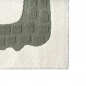 Preview: Design Kinderteppich Krokodil minimalistisch Creme Grün 3D Struktur