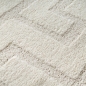 Preview: Teppich Modern Creme mit Strukturdesign und eleganter Oberfläche