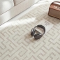 Preview: Teppich Modern Creme mit Strukturdesign und eleganter Oberfläche