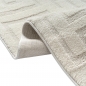 Preview: Teppich Modern Creme mit Strukturdesign und eleganter Oberfläche
