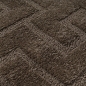 Preview: Teppich Designer Dunkelbraun elegant strukturiert modern