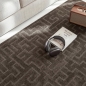 Preview: Teppich Designer Dunkelbraun elegant strukturiert modern