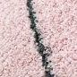 Preview: Designerteppich mit runden Mustern - rosa creme