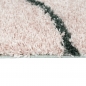 Preview: Designerteppich mit runden Mustern - rosa creme