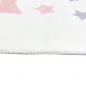 Preview: Teppich flauschig Kinderzimmer Sterne pflegeleicht in weiß