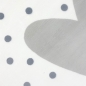 Preview: Kinderzimmer-Teppich mit Herz-Pünktchen creme grau