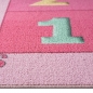 Preview: Hüpfkästchen Kinder-Spielteppich mit Prinzessinnen Burg in rosa