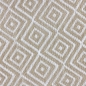 Preview: Stilvoller Outdoor-Teppich mit klassischem Rautenmuster in beige