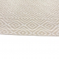 Preview: Stilvoller Outdoor-Teppich mit klassischem Rautenmuster in beige
