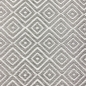 Preview: Stilvoller Outdoor-Teppich mit klassischem Rautenmuster in grau