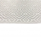 Preview: Stilvoller Outdoor-Teppich mit klassischem Rautenmuster in grau