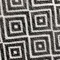 Preview: Stilvoller Outdoor-Teppich mit klassischem Rautenmuster in schwarz