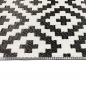 Preview: Strapazierfähiger Ethno-Outdoor-Teppich in schwarz weiß