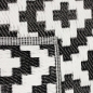 Preview: Strapazierfähiger Ethno-Outdoor-Teppich in schwarz weiß