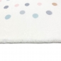 Preview: Teppich weich bunten Punkte für das Kinderzimmer in creme