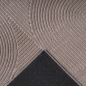 Preview: Teppich Taupe mit modernem Bogenmuster und strukturierter Oberfläche